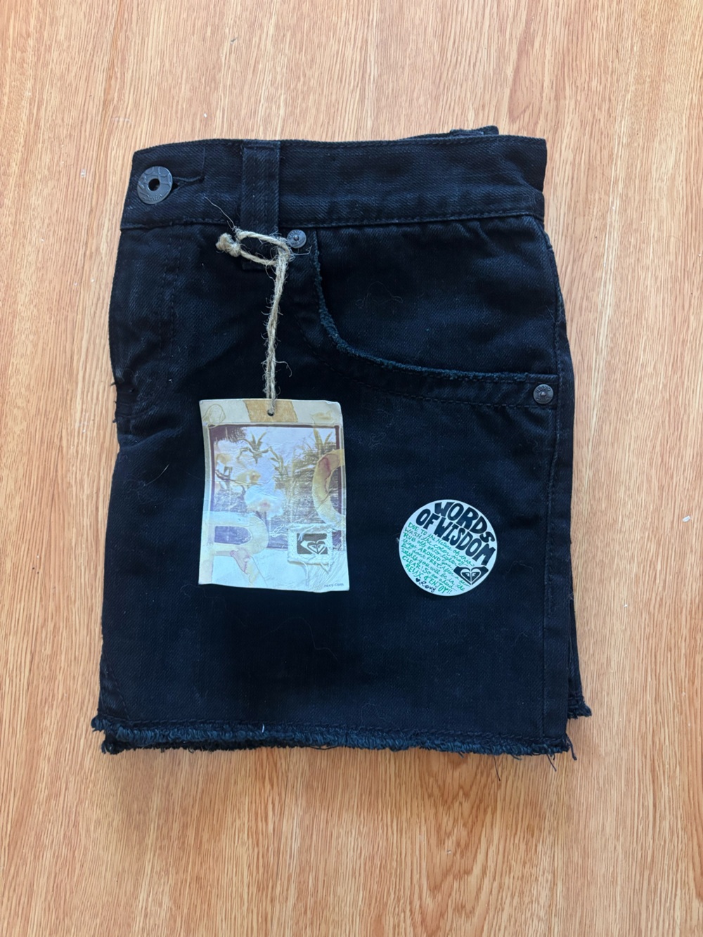 Roxy Black Mini Denim Skirt